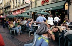 Luxembourg, Luxembourg City. Latin immigrants of the city having a party. Place d‘Armes. Chi Chi Restaurant plays samba

 © Maro Kouri